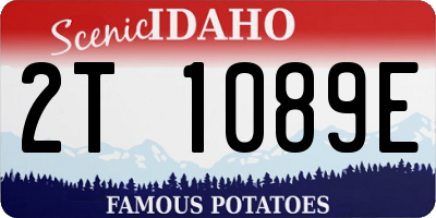 ID license plate 2T1089E