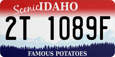 ID license plate 2T1089F