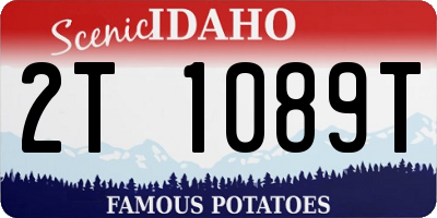 ID license plate 2T1089T