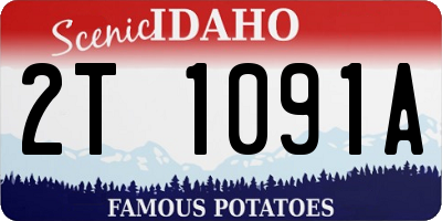 ID license plate 2T1091A