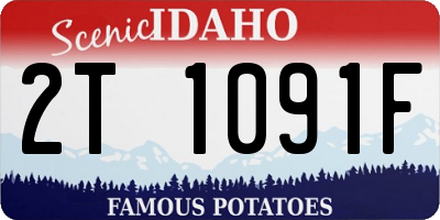 ID license plate 2T1091F