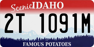 ID license plate 2T1091M