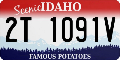 ID license plate 2T1091V