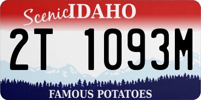 ID license plate 2T1093M