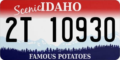 ID license plate 2T1093O
