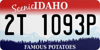 ID license plate 2T1093P
