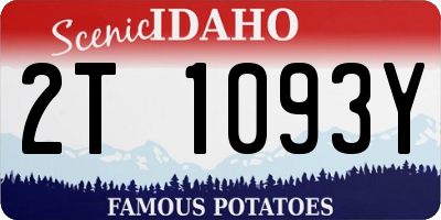 ID license plate 2T1093Y