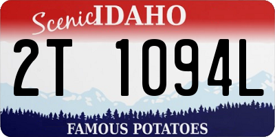 ID license plate 2T1094L