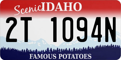ID license plate 2T1094N