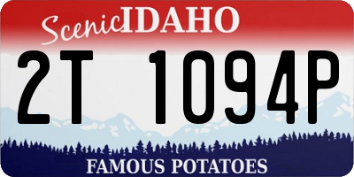 ID license plate 2T1094P