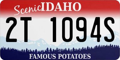 ID license plate 2T1094S