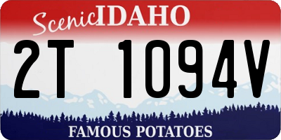 ID license plate 2T1094V