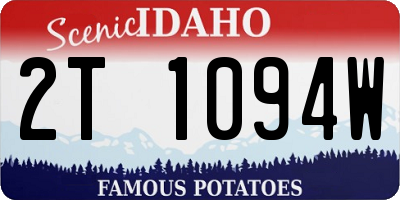 ID license plate 2T1094W