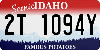 ID license plate 2T1094Y