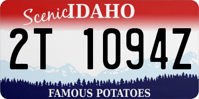 ID license plate 2T1094Z