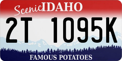 ID license plate 2T1095K