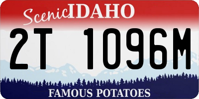 ID license plate 2T1096M