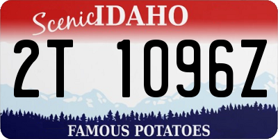 ID license plate 2T1096Z