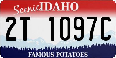 ID license plate 2T1097C