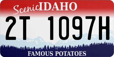 ID license plate 2T1097H