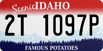 ID license plate 2T1097P