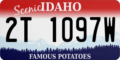 ID license plate 2T1097W