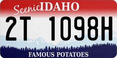 ID license plate 2T1098H