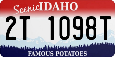 ID license plate 2T1098T