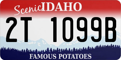 ID license plate 2T1099B