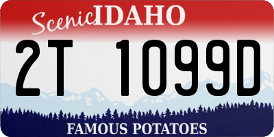ID license plate 2T1099D