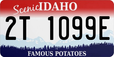 ID license plate 2T1099E