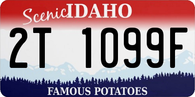 ID license plate 2T1099F