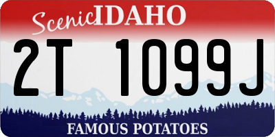 ID license plate 2T1099J