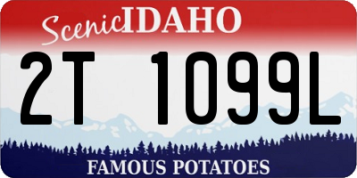 ID license plate 2T1099L