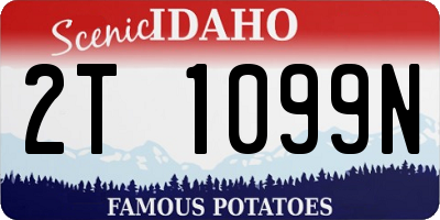 ID license plate 2T1099N
