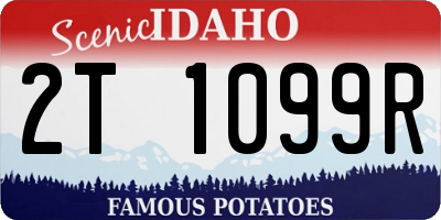ID license plate 2T1099R