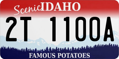ID license plate 2T1100A