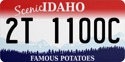 ID license plate 2T1100C