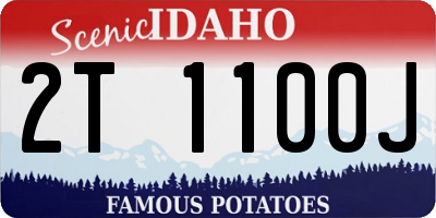 ID license plate 2T1100J