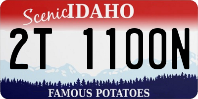 ID license plate 2T1100N