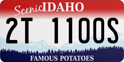 ID license plate 2T1100S