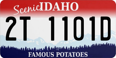 ID license plate 2T1101D
