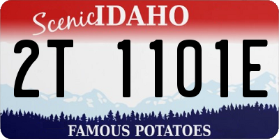 ID license plate 2T1101E