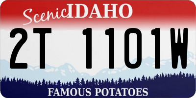 ID license plate 2T1101W