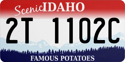 ID license plate 2T1102C