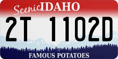 ID license plate 2T1102D