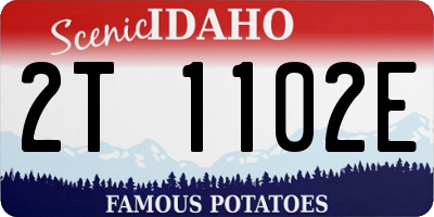 ID license plate 2T1102E