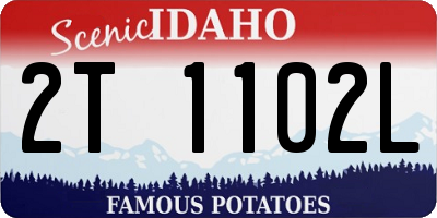 ID license plate 2T1102L