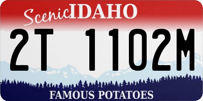ID license plate 2T1102M