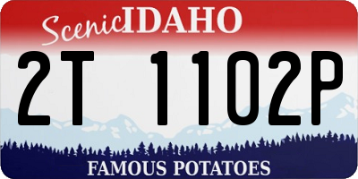 ID license plate 2T1102P